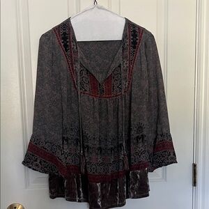 Bohemian Floral Print Women's Top